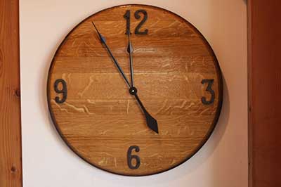 Wine Barrel Clock