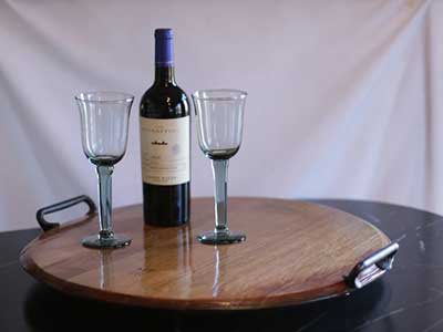 Wine barrel Lazy Susan
